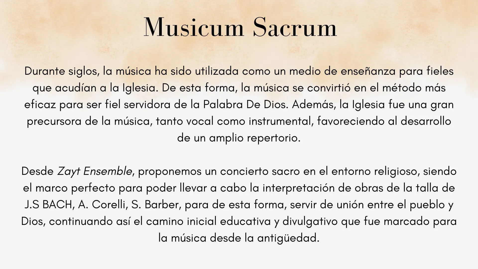 Musicum Sacrum